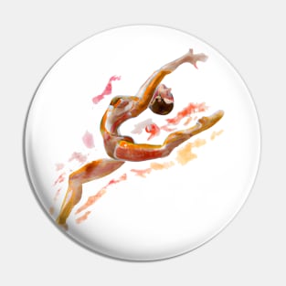 Leaping Gymnast Pin