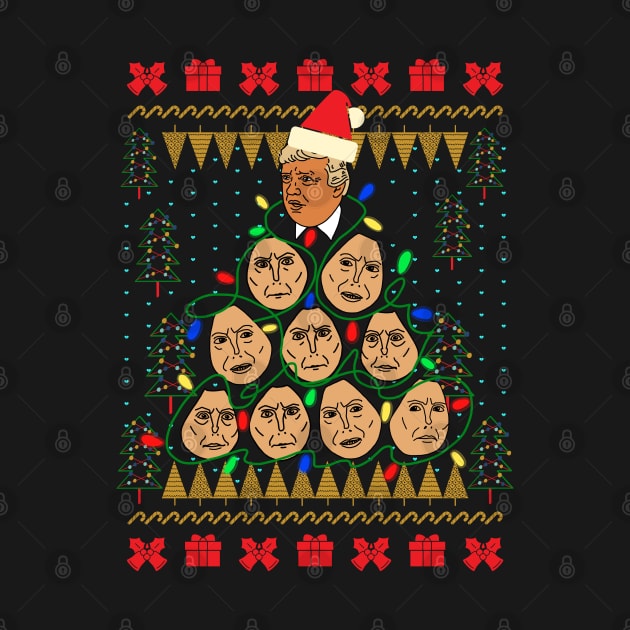 Trump Traslator Ugly Christmas Sweater by okpinsArtDesign