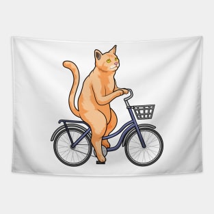 Cat with Bicycle Tapestry