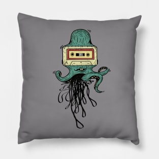 Retro Vintage Octopus & Cassete Pillow