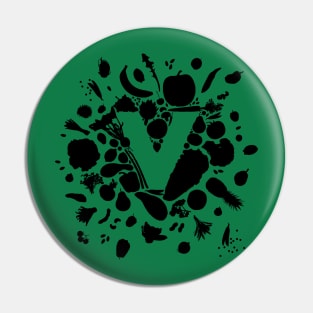 V is for Veg! Pin