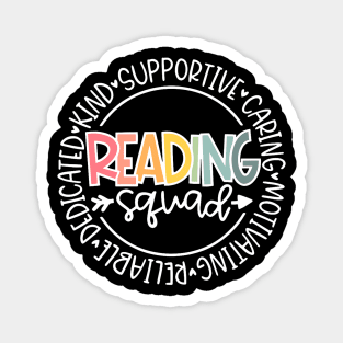 Reading Squad Teacher Reader Librarian Interventionist Team Magnet