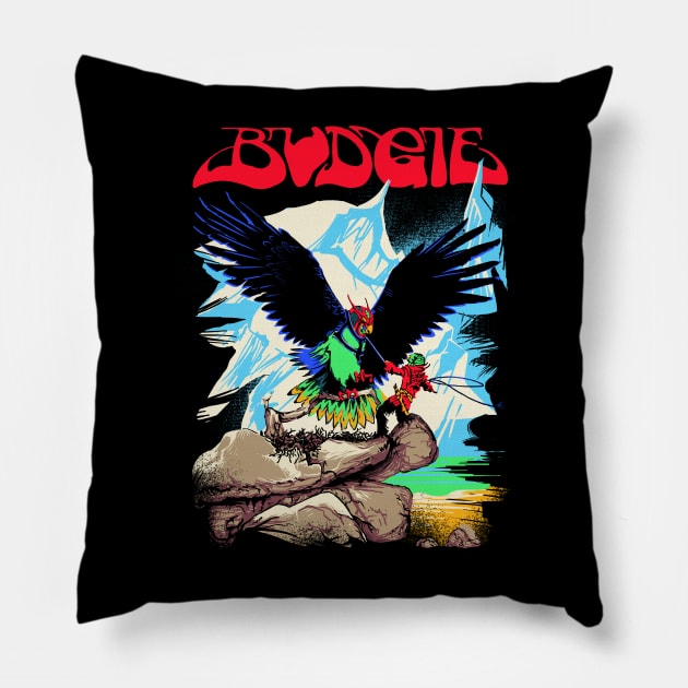 Budgie Band Never Turn Back on a Friend Pillow by Lima's