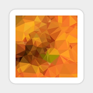 Deep Carrot Orange Abstract Low Polygon Background Magnet