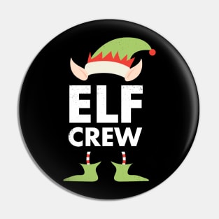 Elf Crew Shirt Funny Christmas Joke Pin