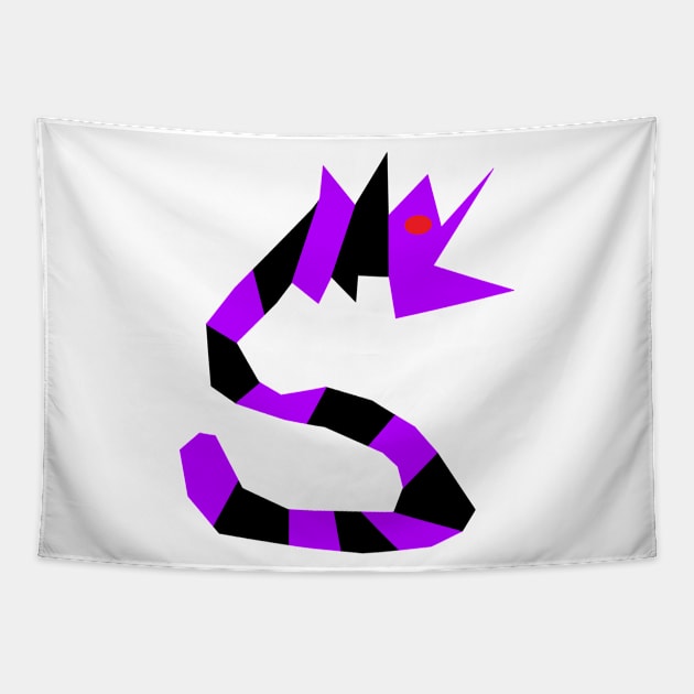 Black Purple Snake Dragon Tapestry by simonjgerber