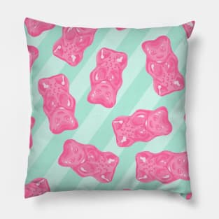 Pink and Mint Gummies Pattern Big Pillow