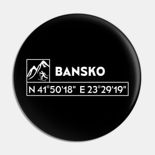 Bansko Coordenates Bulgaria Pin