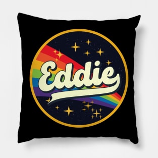 Eddie // Rainbow In Space Vintage Style Pillow