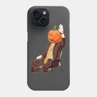 Dwight Shrute with a Pumpkin Head Phone Case
