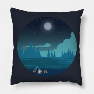 over the midnight moon Pillow