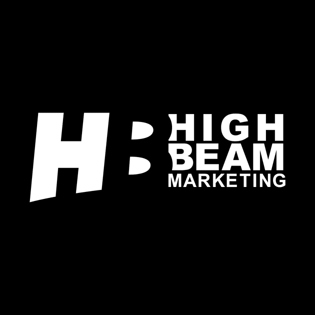 White HBM Logo 3 (On Chest) by High Beam Marketing