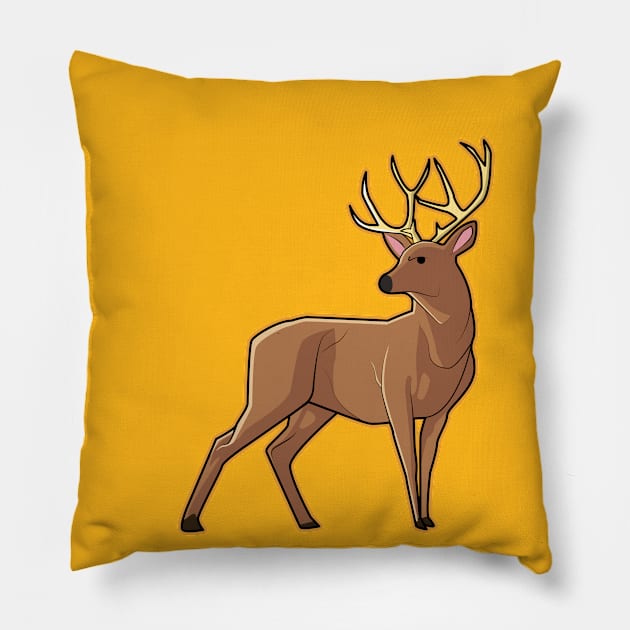 Deer Pillow by Comically Pedantic