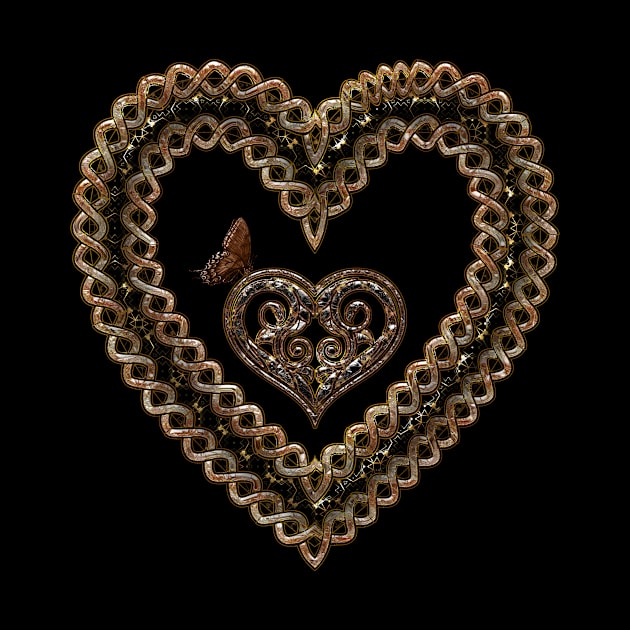 Wonderful celtic knot heart with butterflies by Nicky2342