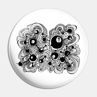 Abstract doodle galaxy art Pin