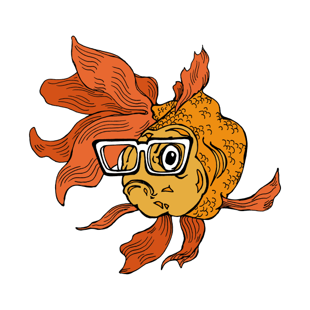 Hipster Goldfish by artfulfreddy