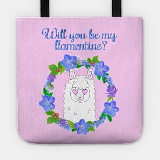 Will you be my llamentine? Tote