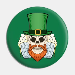 skull beer st patricks day of dead Pin