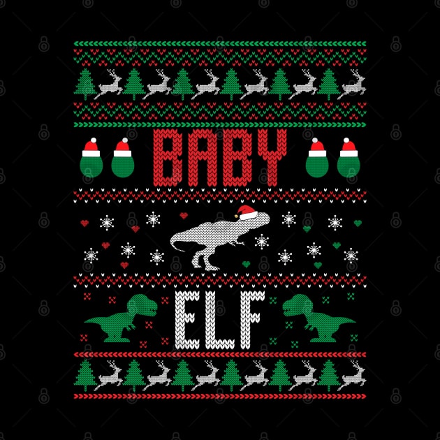 Baby Elf. Ugly Christmas Sweater by Satic