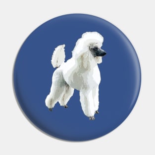 White Poodle Gorgeous Dog Pin