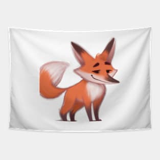 Cute Fox Drawing Tapestry