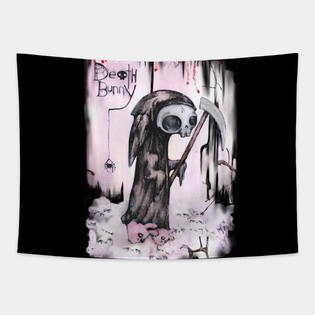 Death Bunny Tapestry by art official sweetener