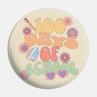 100 days of school girls shirt Pin