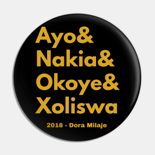 Dora Milaje = Adored Ones (YELLOW GOLD) Pin