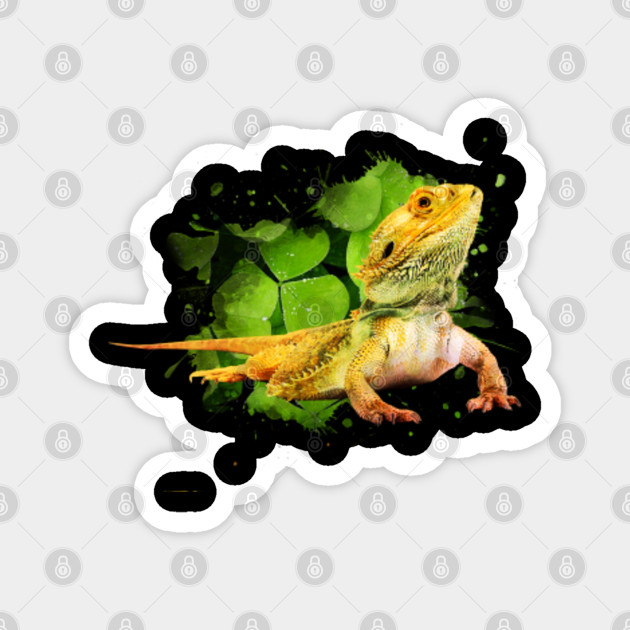 Bearded Dragon Reptile Keeper Lizard Watercolor Design Bearded
