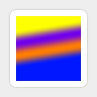 Yellow blue purple orange art Magnet