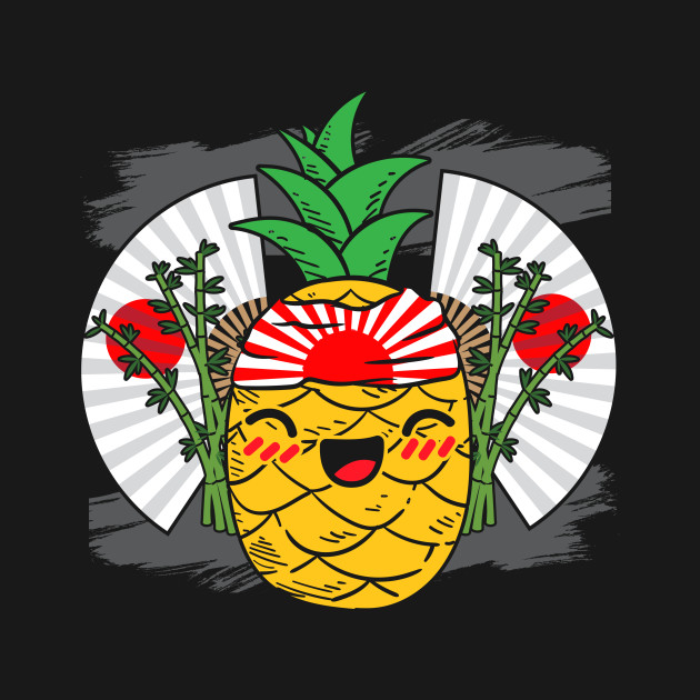 Cute Kawaii Pineapple Japanese Art Anime Pineapples TShirt TeePublic