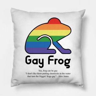 Gay Frog G10b - Can animals be gay series - meme gift t-shirt Pillow