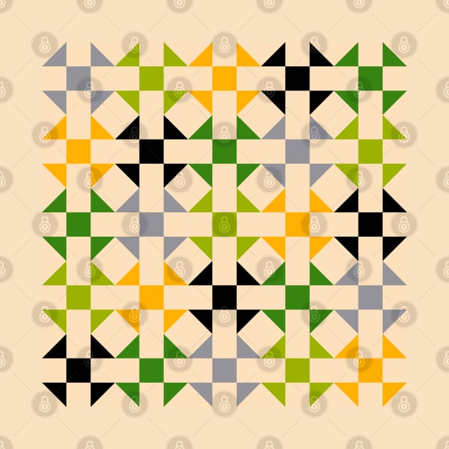 Geometric Pattern: Quilt: Spring by Red Wolf