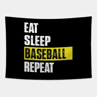 funny Eat Sleep Baseball Repeat Tapestry