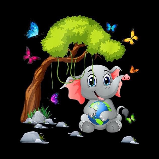 Earth Day Elephant Happy Earth Day by eldridgejacqueline