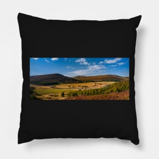 Panorama of Glen Shee in Perthshire, Scotland Pillow