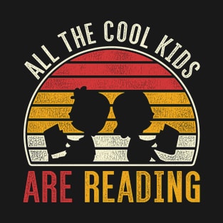 Vintage Reading Books Librarian Bookworm T-Shirt