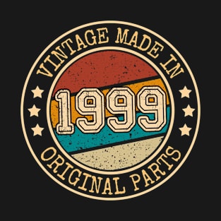 21st Birthday Gift, Vintage 1999, Retro Birthday 21 Years Old T-Shirt