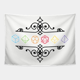 Rainbow Dice Icons RPG D20 LGBT Pride Tapestry