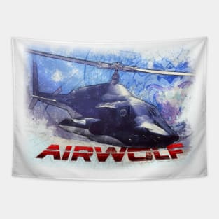 Sketchy Airwolf Tapestry