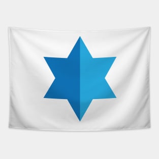 Blue Geometric shapes Triangle star of david Tapestry