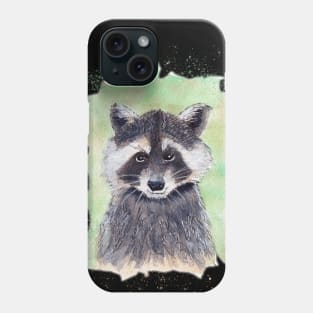 Raccoon in Ink and Watercolor Phone Case