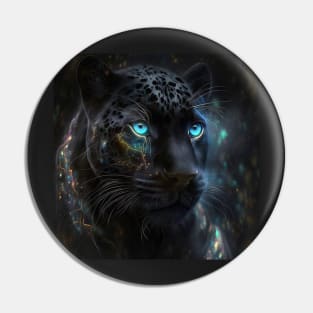 Black Panther Abstract Art Pin