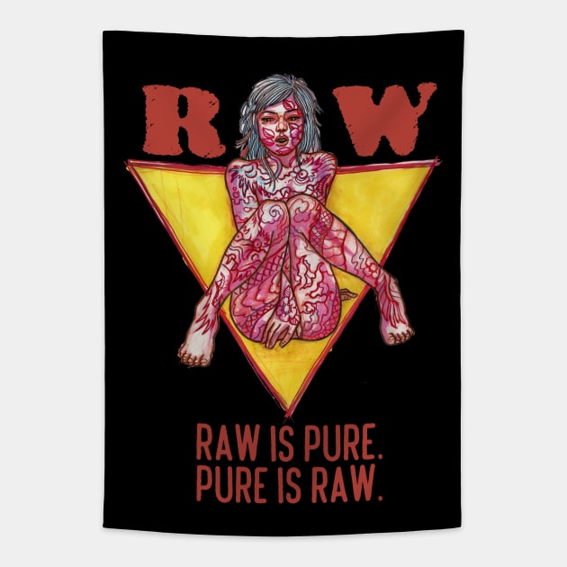 raw girl Tapestry by Paskalamak