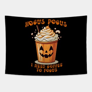 Hocus Pocus i Need Coffee to Focus Tapestry