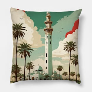 Umm Al Quwain United Arab Emirates Vintage Travel Tourism Pillow