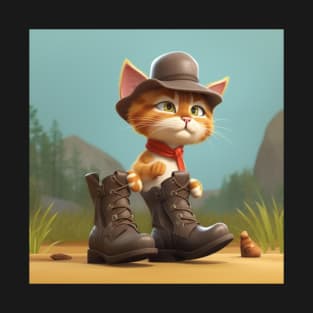 Little  puss in boots, funny puss in boots, cute puss in boots T-Shirt