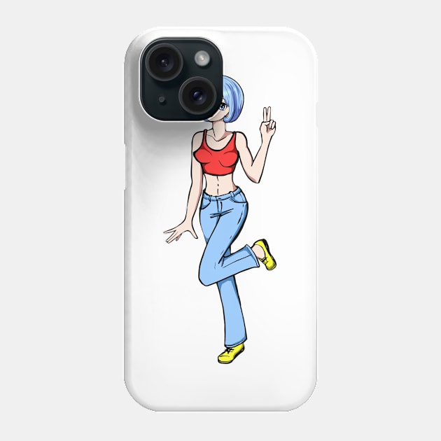 crypto - NFT - manga girl – Kryptine - [Kryptine 12] [1143000] Phone Case by LiveForever