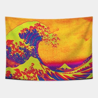 Neon Wave Tapestry