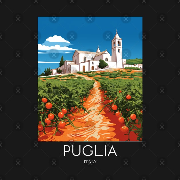 A Pop Art Travel Print of Puglia - Italy by Studio Red Koala